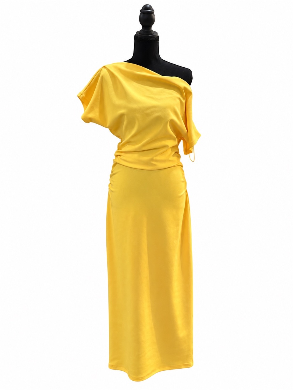 Gibson Latimer Sunny Yellow One-Shoulder Maxi Dress